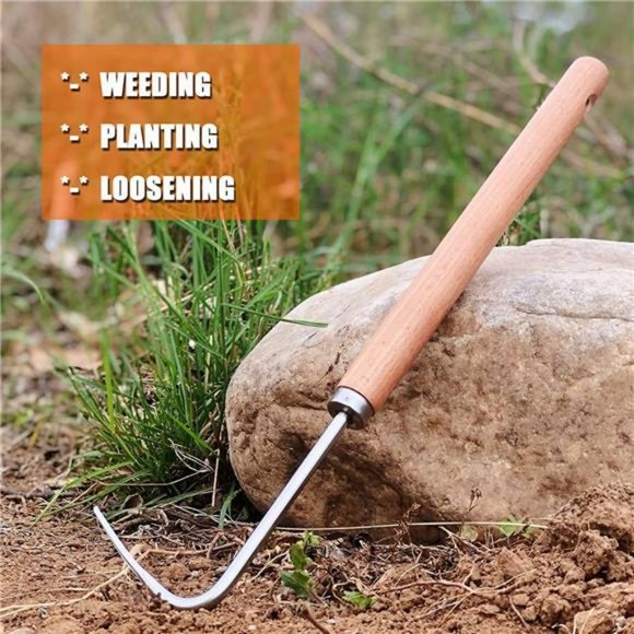 Weed Puller with V-Shape Hook Gardening Hand Tools 16-Inch Weed Remover Tool - Picture 6 of 6